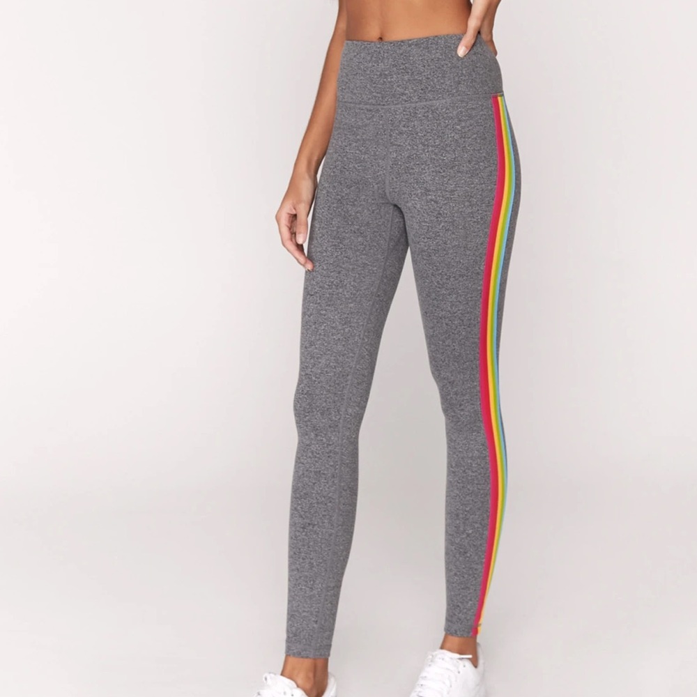 Rainbow Stripe Essential High Waisted Legging